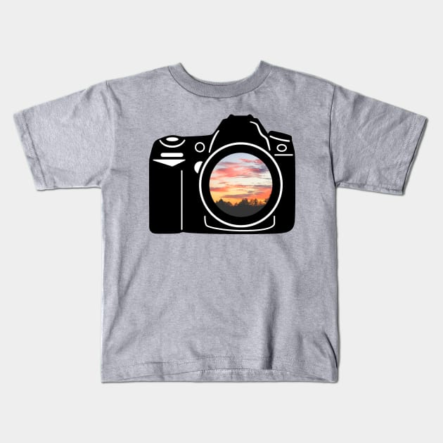 Sunset Camera Kids T-Shirt by Lil-Salt